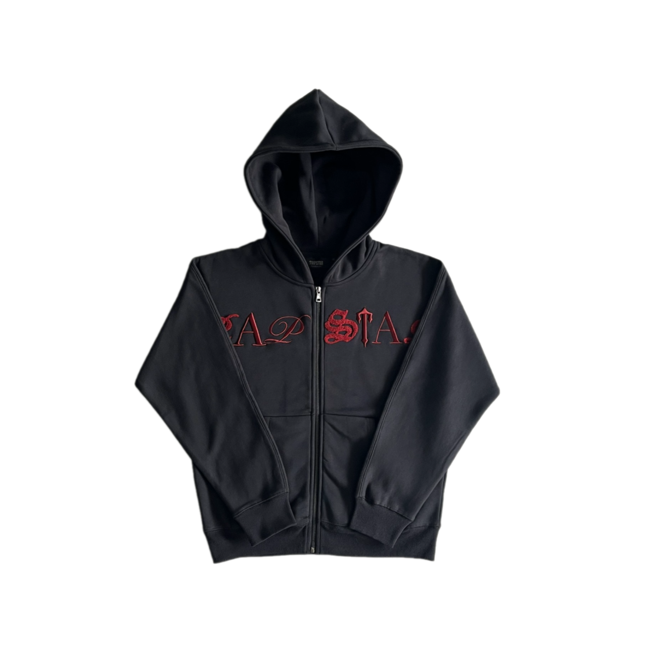 Trapstar Script Zip Through Hooded Tracksuit Black/Zinfandel