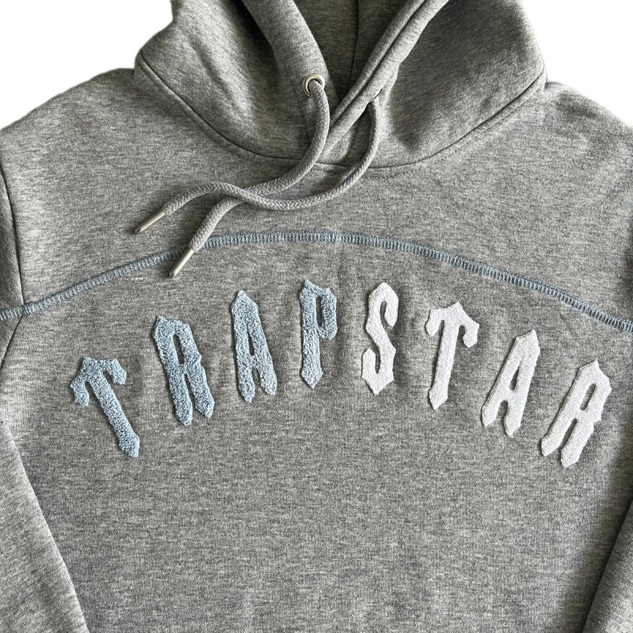 Ensemble à capuche Trapstar Irongate Chenille Arch gris/Bleu