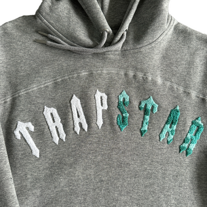 Survêtement à capuche Trapstar Irongate Chenille Arch gris/Bleu mer